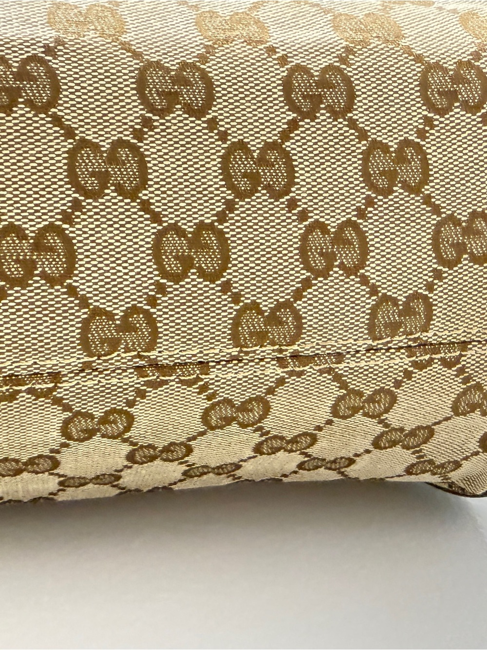 Gucci Beige/Brown GG Canvas Tote with Braided Handles - Picture 10 of 16